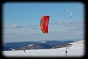 Snow kite sur la ligne bleue des Vosges